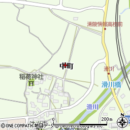 福島県須賀川市滑川中町周辺の地図