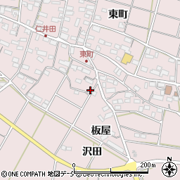 福島県須賀川市仁井田板屋周辺の地図