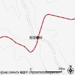 勢至堂峠周辺の地図