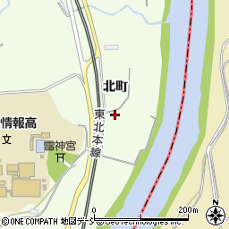 福島県須賀川市滑川北町周辺の地図