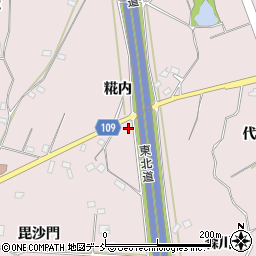 福島県須賀川市仁井田糀内周辺の地図