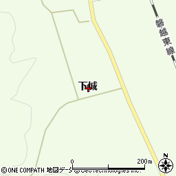 福島県田村市滝根町菅谷下城周辺の地図