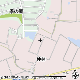福島県須賀川市仁井田仲林周辺の地図