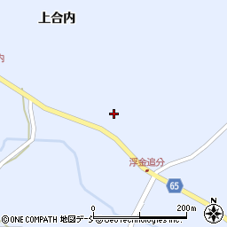 福島県田村郡小野町浮金島之越周辺の地図
