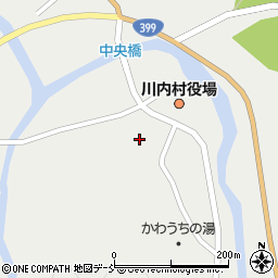川内村　コミュニティセンター・公民館周辺の地図