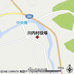 川内村役場　住民課税務係周辺の地図