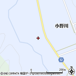 福島県大沼郡昭和村小野川堰場周辺の地図