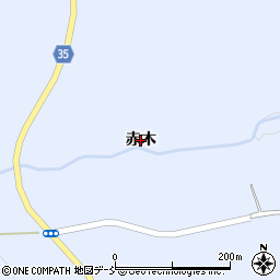 福島県富岡町（双葉郡）本岡（赤木）周辺の地図