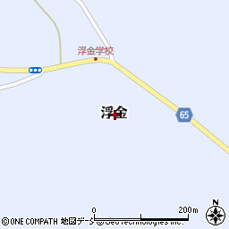 福島県田村郡小野町浮金周辺の地図