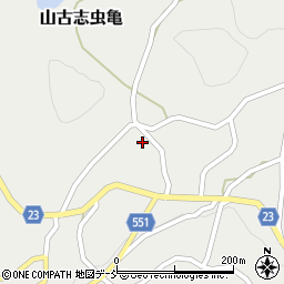 新潟県長岡市山古志虫亀1689周辺の地図