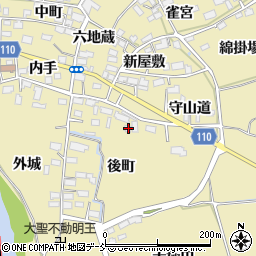 福島県郡山市田村町御代田後町1周辺の地図