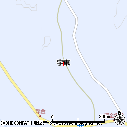 福島県田村郡小野町浮金宇東周辺の地図