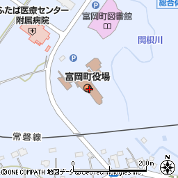 富岡町役場周辺の地図