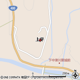 福島県大沼郡昭和村下中津川上平周辺の地図