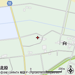 福島県郡山市三穂田町野田（向山）周辺の地図