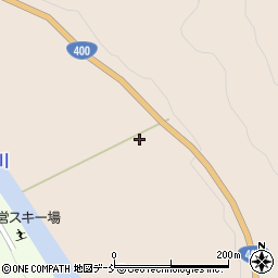 福島県大沼郡昭和村下中津川上谷地周辺の地図