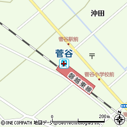 菅谷駅周辺の地図