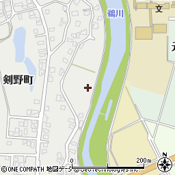 新潟県柏崎市剣野町周辺の地図