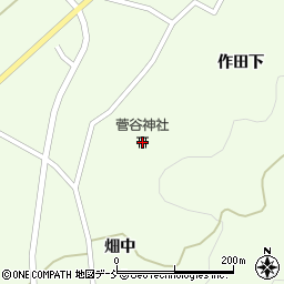 菅谷神社周辺の地図