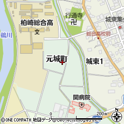 新潟県柏崎市元城町周辺の地図