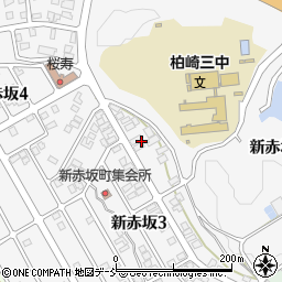 新潟県柏崎市新赤坂周辺の地図