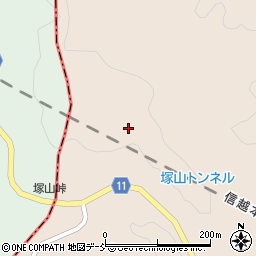 塚山トンネル周辺の地図