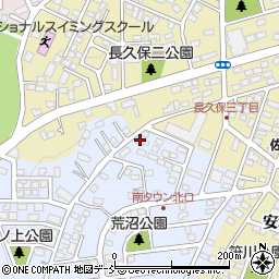 福島県郡山市安積町南長久保1丁目36周辺の地図