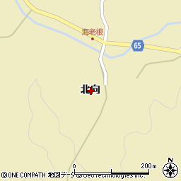 福島県郡山市中田町海老根北向周辺の地図