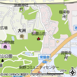 松雲山荘周辺の地図