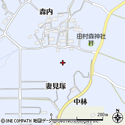 福島県郡山市田村町手代木（前田）周辺の地図