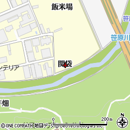 福島県郡山市安積町成田関袋周辺の地図
