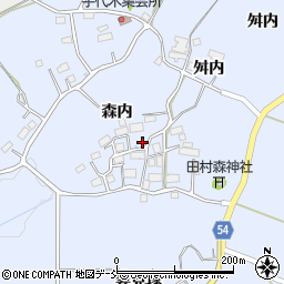 福島県郡山市田村町手代木森内周辺の地図