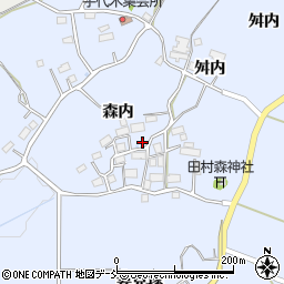 福島県郡山市田村町手代木（森内）周辺の地図