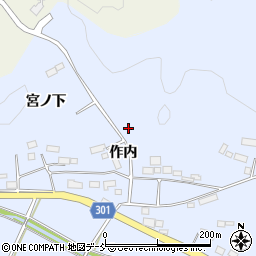 福島県田村市大越町栗出作内周辺の地図