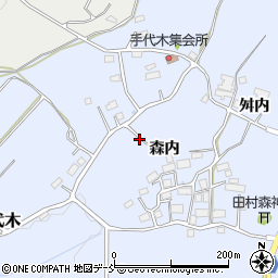 福島県郡山市田村町手代木西田周辺の地図