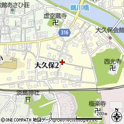 新潟県柏崎市大久保周辺の地図