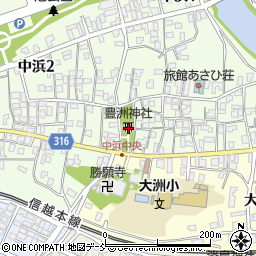 豊洲神社周辺の地図