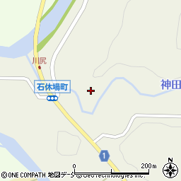 石川県輪島市石休場町雑田周辺の地図