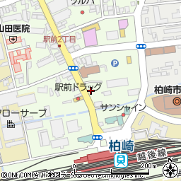 新潟県柏崎市駅前周辺の地図