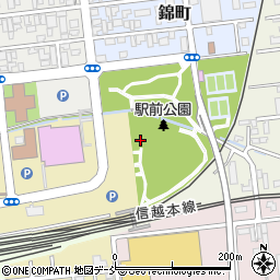 駅前公園トイレ周辺の地図