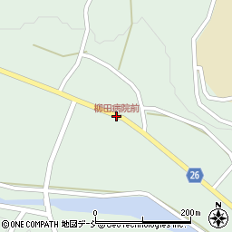柳田病院前周辺の地図