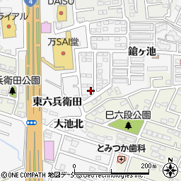 福島県郡山市安積町荒井鎗ヶ池1-45周辺の地図