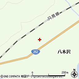 福島県只見町（南会津郡）蒲生（小八木沢）周辺の地図