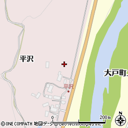 福島県会津若松市大戸町小谷平沢周辺の地図