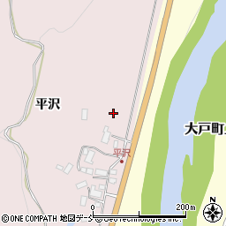 福島県会津若松市大戸町小谷（平沢）周辺の地図