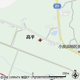 福島県双葉郡大熊町小良浜高平393周辺の地図