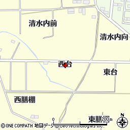 福島県郡山市大槻町（西台）周辺の地図