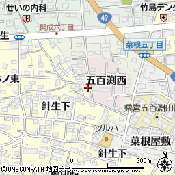 福島県郡山市大槻町笹ノ台63-4周辺の地図