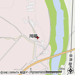 福島県会津若松市大戸町小谷川端周辺の地図
