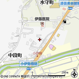 石川県輪島市中段町長口周辺の地図